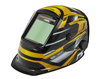 Маска сварочная "Хамелеон" КЕДР К-804 EXPERT 4/5-8/9-13 черно-желтая